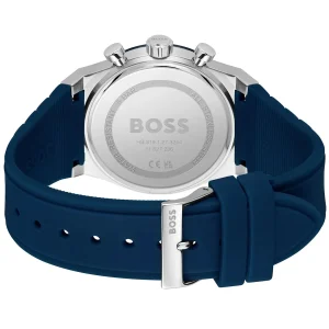 1514243 hugo boss watch men blue dial rubber strap quartz battery analog chronograph candor 3