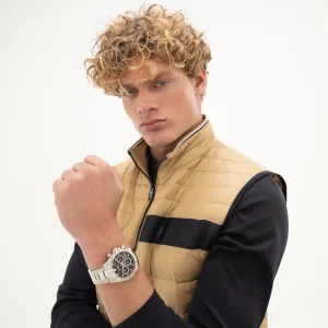1514267 hugo boss watch men black dial stainless steel metal silver strap quartz battery analog chronograph hero 9