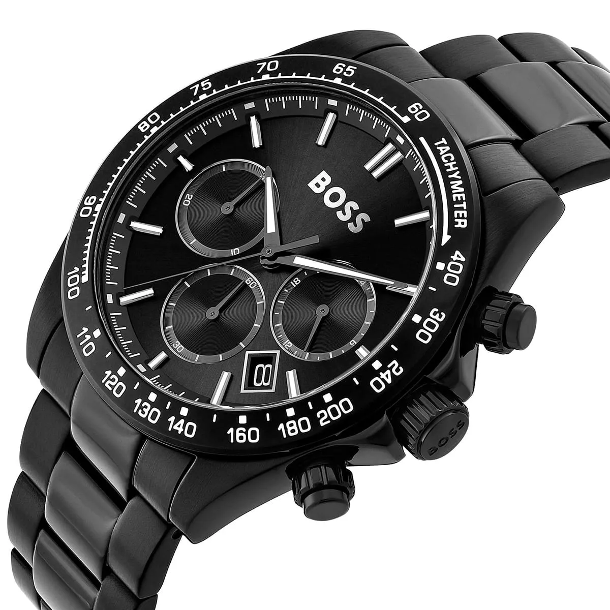 1514271 hugo boss watch men black dial stainless steel metal strap quartz battery analog chronograph hero 4 1514271 hugo boss watch men black dial stainless steel metal strap quartz battery analog chronograph hero 4