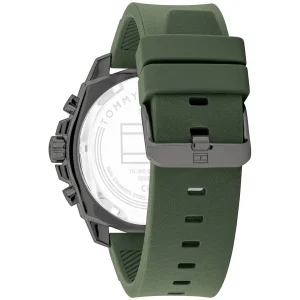 1710688 tommy hilfiger watch men green dial rubber strap quartz analog morga 3