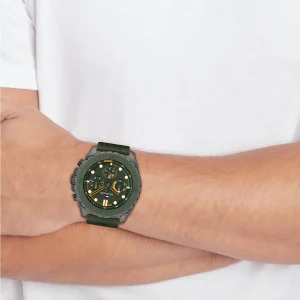 1710688 tommy hilfiger watch men green dial rubber strap quartz analog morga 4