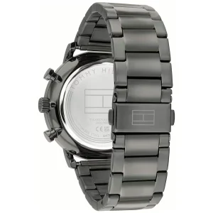 1710707 tommy hilfiger watch men navy dial metal stainless steel gray strap quartz analog legend 3