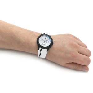 1791862 tommy hilfiger watch men white dial rubber strap quartz battery analog monthly weekly date aiden 10