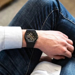 1792120 tommy hilfiger watch men black dial rubber strap quartz analog neo 12