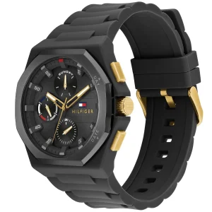 1792120 tommy hilfiger watch men black dial rubber strap quartz analog neo 2