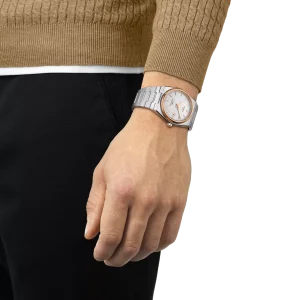 Montre Tissot PRX Powermatic T137.407.21.031.00 homme – portée au poignet – Maroc