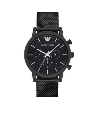 Montre Emporio Armani Luigi AR1968 Homme – Chronographe Noir Milanais