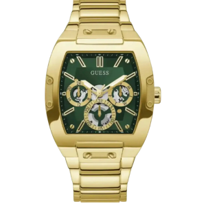 Montre Guess Phoenix GW0456G3 pour homme cadran vert bracelet doré acier inoxydable