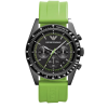 Montre Emporio Armani Tazio AR6115 homme sportif bracelet silicone vert