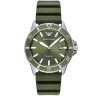 Montre Emporio Armani AR11638 World Explorer homme cadran vert bracelet silicone