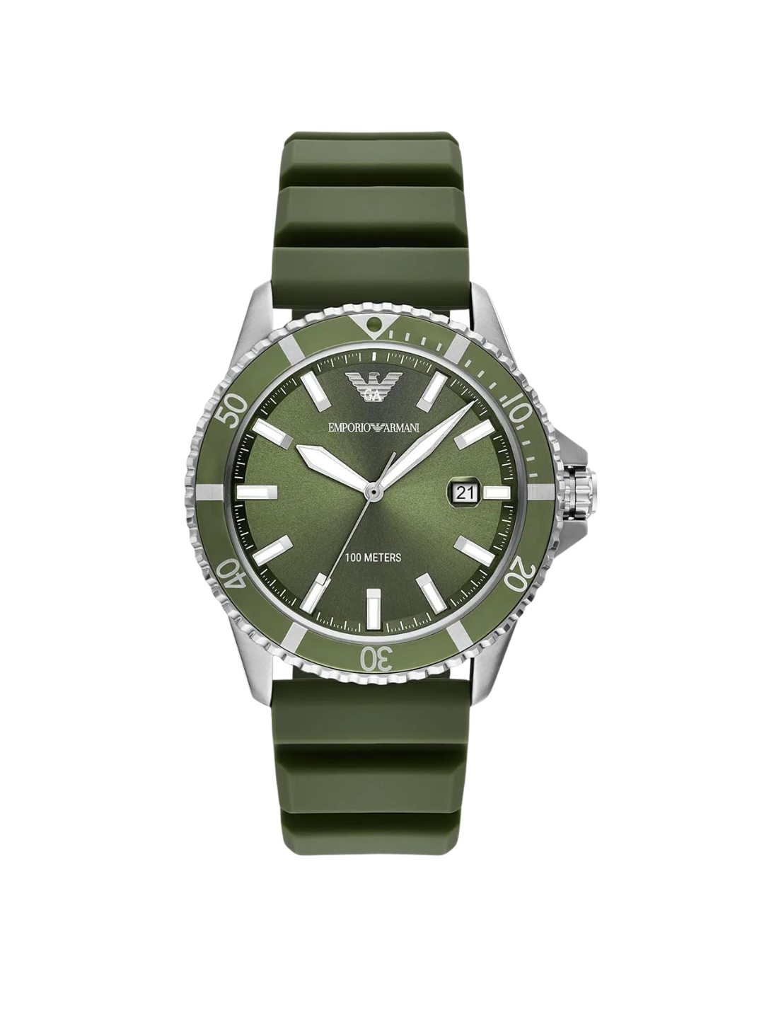Design sans titre 2026 06 29T012621.278 Montre Emporio Armani AR11638 World Explorer homme cadran vert bracelet silicone