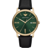 Montre Emporio Armani AR11601 homme cadran vert bracelet cuir noir
