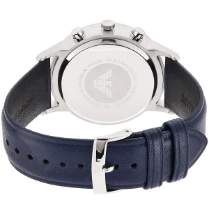 ar11216 emporio armani watch men blue dial leather strap quartz battery analog chronograph renato 10