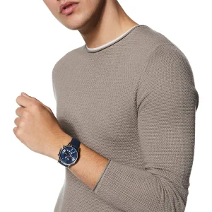 ar11216 emporio armani watch men blue dial leather strap quartz battery analog chronograph renato 14