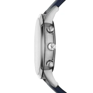ar11216 emporio armani watch men blue dial leather strap quartz battery analog chronograph renato 6