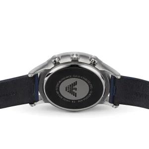 ar11216 emporio armani watch men blue dial leather strap quartz battery analog chronograph renato 9