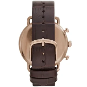 ar11334 emporio armani watch men green dial leather brown strap quartz battery analog chronograph aviator 2