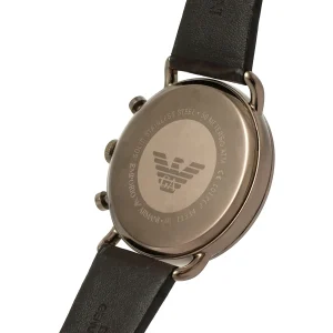 ar11334 emporio armani watch men green dial leather brown strap quartz battery analog chronograph aviator 6