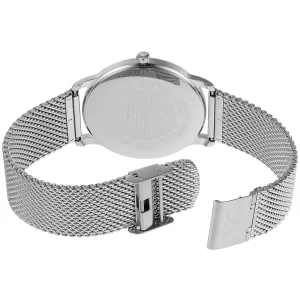 ar11578 emporio armani watch men green dial metal stainless steel silver mesh strap quartz analog minimalist 3