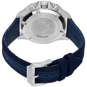 ar11588 emporio armani watch 100 meters men blue dial fibers strap quartz analog chronograph diver 3