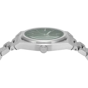 ar11621 emporio armani watch men green dial metal stainless steel silver strap quartz analog federico 4
