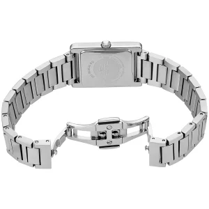 ar11625 emporio armani watch women mother of pearl crystals silver square dial metal stainless steel strap quartz analog genni 6