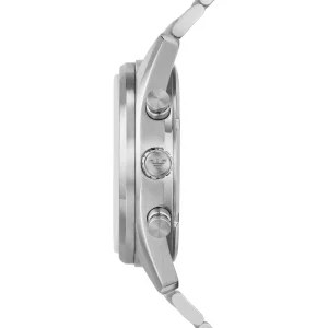 ar11636 emporio armani watch chronograph men silver dial metal stainless steel strap quartz analog racer 10