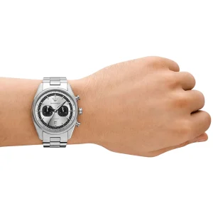 ar11636 emporio armani watch chronograph men silver dial metal stainless steel strap quartz analog racer 11