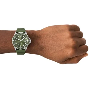 ar11638 emporio armani watch 100 meters men green dial rubber strap quartz analog world explorer 10 1024x1024