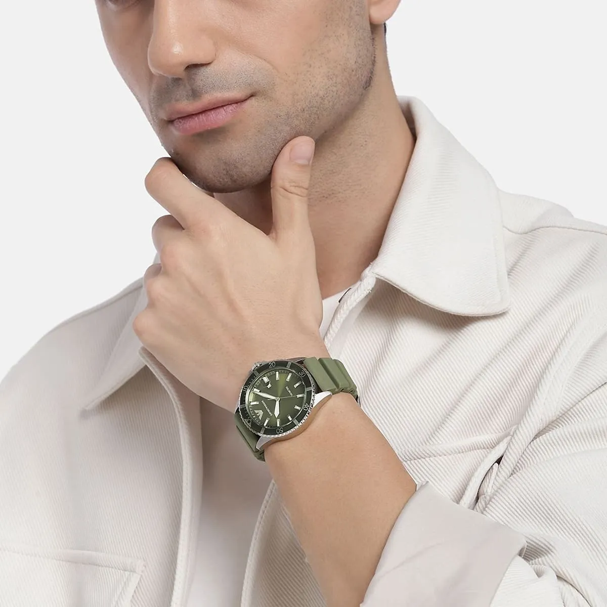 ar11638 emporio armani watch 100 meters men green dial rubber strap quartz analog world explorer 12 ar11638 emporio armani watch 100 meters men green dial rubber strap quartz analog world explorer 12