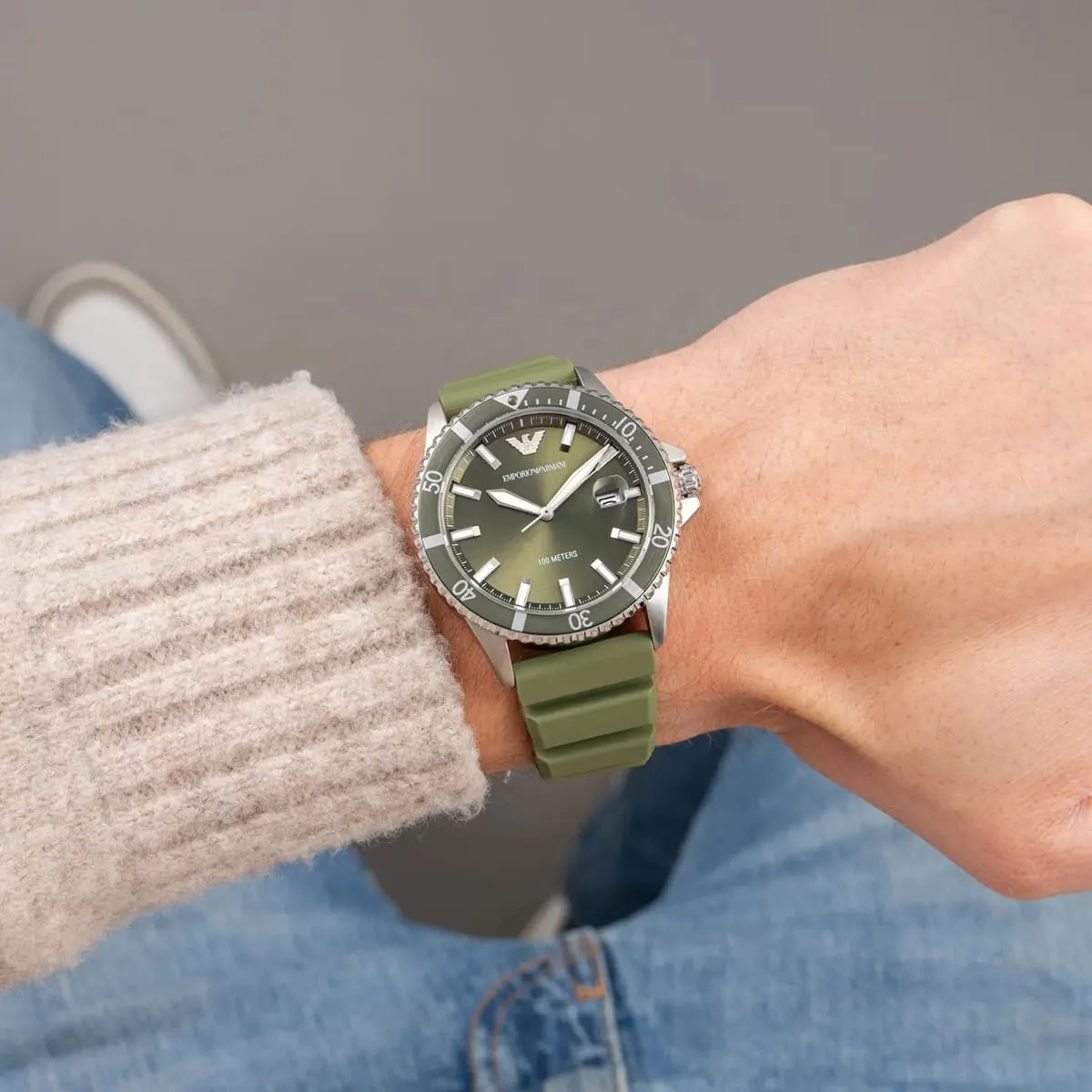 ar11638 emporio armani watch 100 meters men green dial rubber strap quartz analog world explorer 8 ar11638 emporio armani watch 100 meters men green dial rubber strap quartz analog world explorer 8