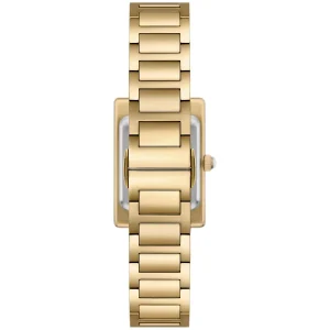 ar11659 emporio armani watch women crystals white square dial metal stainless steel gold strap quartz analog ganni 9