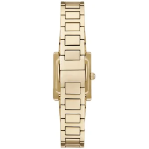 ar11663 emporio armani watch women crystals white square dial metal stainless steel gold strap quartz analog ganni 11