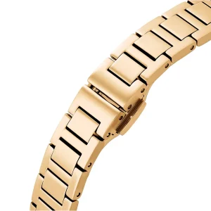 ar11663 emporio armani watch women crystals white square dial metal stainless steel gold strap quartz analog ganni 6