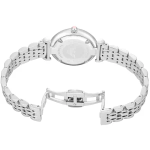 ar11686 emporio armani watch women crystals pink dial metal stainless steel silver strap quartz analog gianni t bar 3