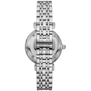 ar11686 emporio armani watch women crystals pink dial metal stainless steel silver strap quartz analog gianni t bar 5