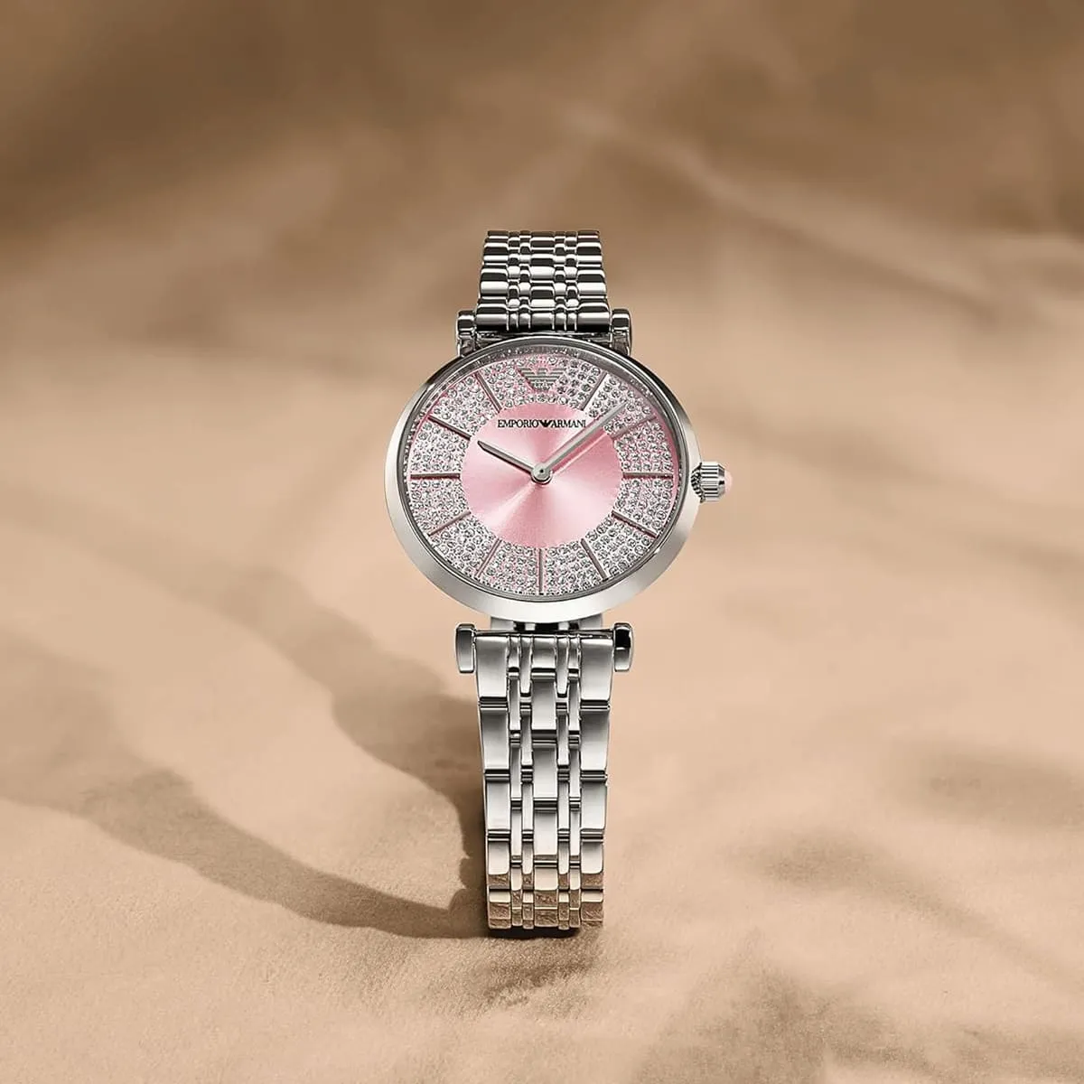 ar11686 emporio armani watch women crystals pink dial metal stainless steel silver strap quartz analog gianni t bar 7 ar11686 emporio armani watch women crystals pink dial metal stainless steel silver strap quartz analog gianni t bar 7