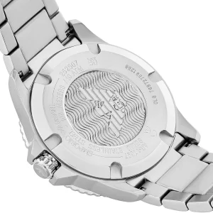 ar11697 emporio armani watch 100m 330ft men solar powered blue dial metal stainless steel silver strap quartz analog world explorer 5
