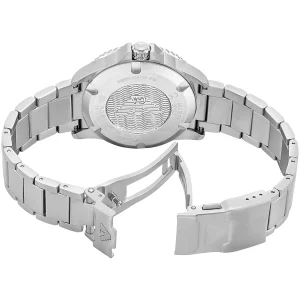 ar11698 emporio armani watch 100m 330ft men solar powered green dial metal stainless steel silver strap quartz analog world explorer 4