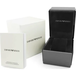 emporio armani ar1968 black dial chronograph mens watch 158890