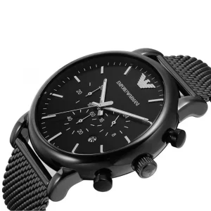 emporio armani ar1968 black dial chronograph mens watch 881096