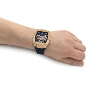 gw0202g4 guess square watch men blue dial rubber strap quartz battery analog phoenix 10