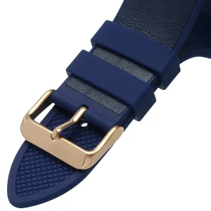 gw0202g4 guess square watch men blue dial rubber strap quartz battery analog phoenix 4