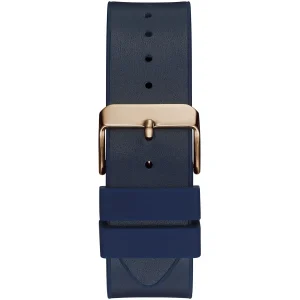 gw0202g4 guess square watch men blue dial rubber strap quartz battery analog phoenix 6