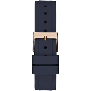 gw0484l2 guess watch women blue dial rubber strap quartz battery analog solstice 4