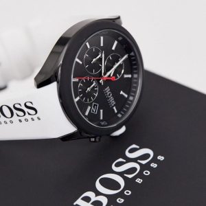 hugo boss White 1513718 Velocity Athleisure Silicone Watch scaled