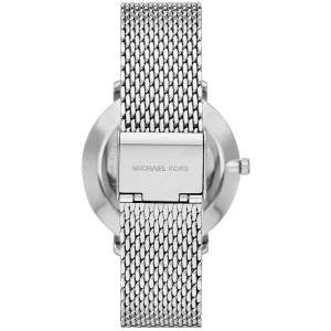 mk4338 michael kors watch women silver dial metal stainless steel mesh strap quartz battery analog three hand pyper 10