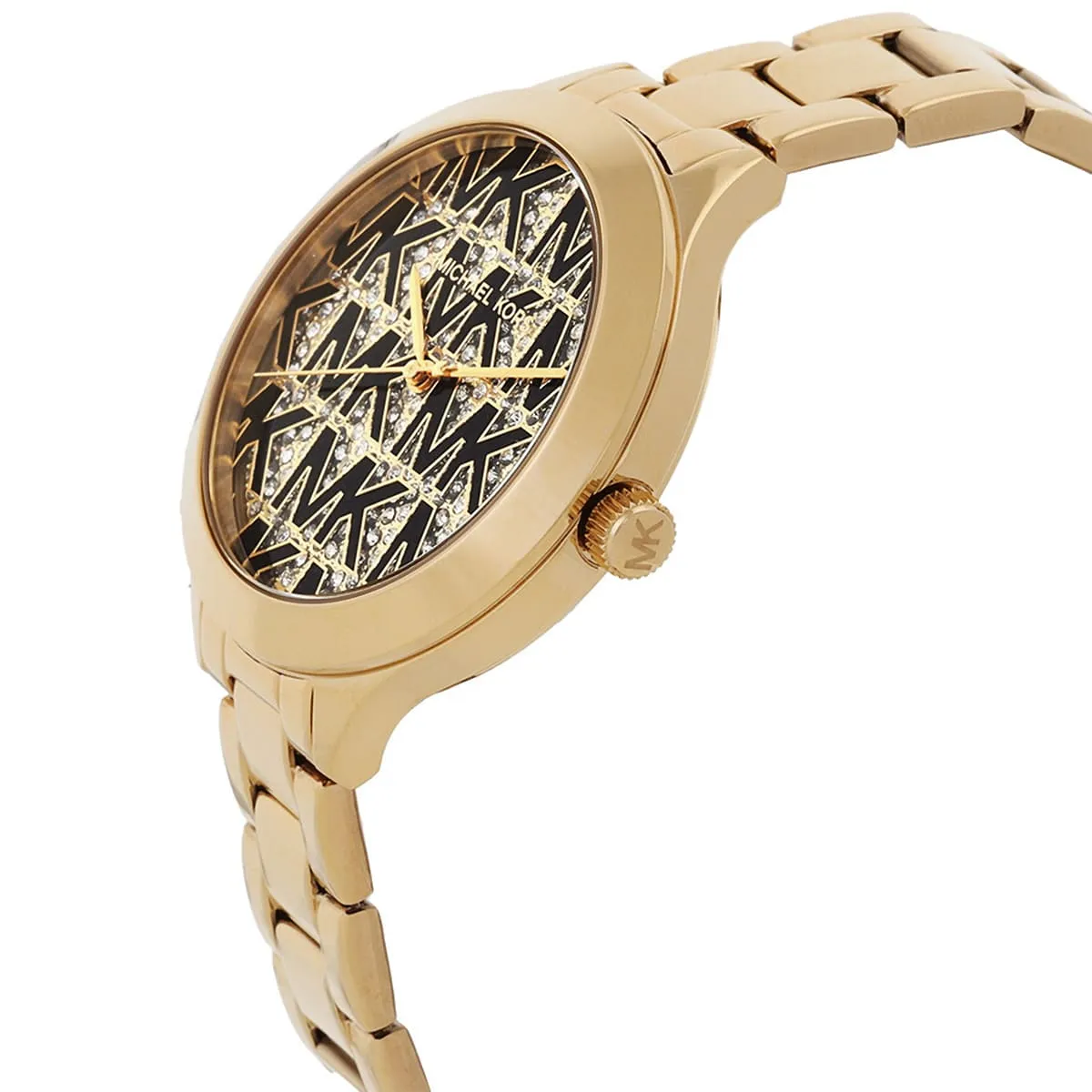 mk4659 michael kors watch women mk logo crystals gold dial metal stainless steel golden strap quartz battery analog three hand runway 3 mk4659 michael kors watch women mk logo crystals gold dial metal stainless steel golden strap quartz battery analog three hand runway 3