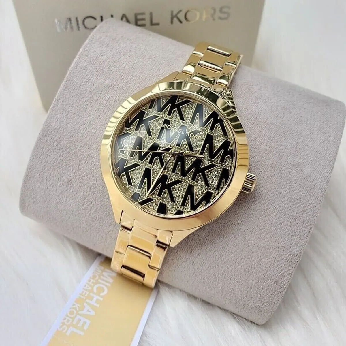 mk4659 michael kors watch women mk logo crystals gold dial metal stainless steel golden strap quartz battery analog three hand runway 8 mk4659 michael kors watch women mk logo crystals gold dial metal stainless steel golden strap quartz battery analog three hand runway 8