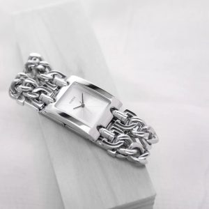 w1117l1 guess watch women silver metal mod heavy metal 12
